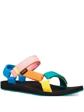 NEW Teva Original Universal Colorblock 90s Multicolor Sandals Womens 6